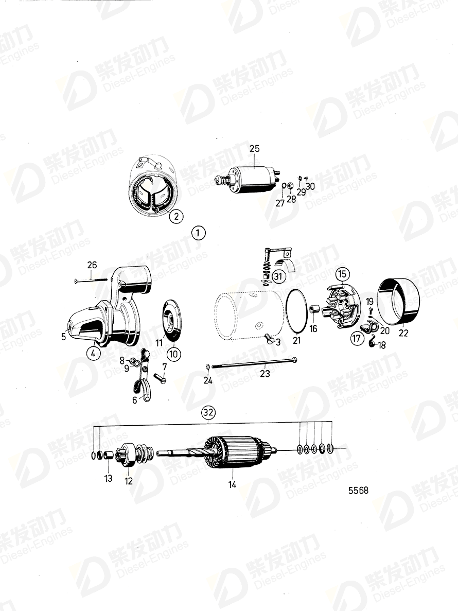 VOLVO Brush set 6644951 Drawing